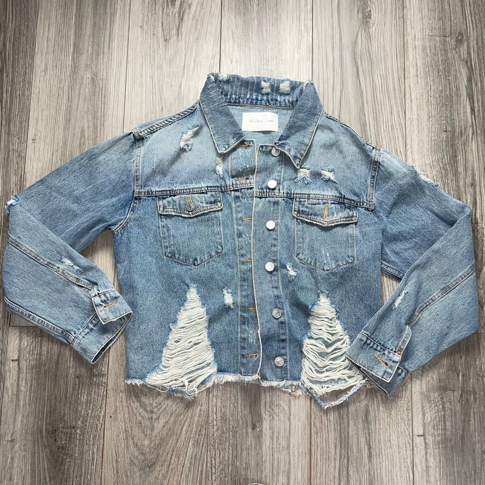 Mustard Seed Frayed Destroyed Jean Size Small Gem